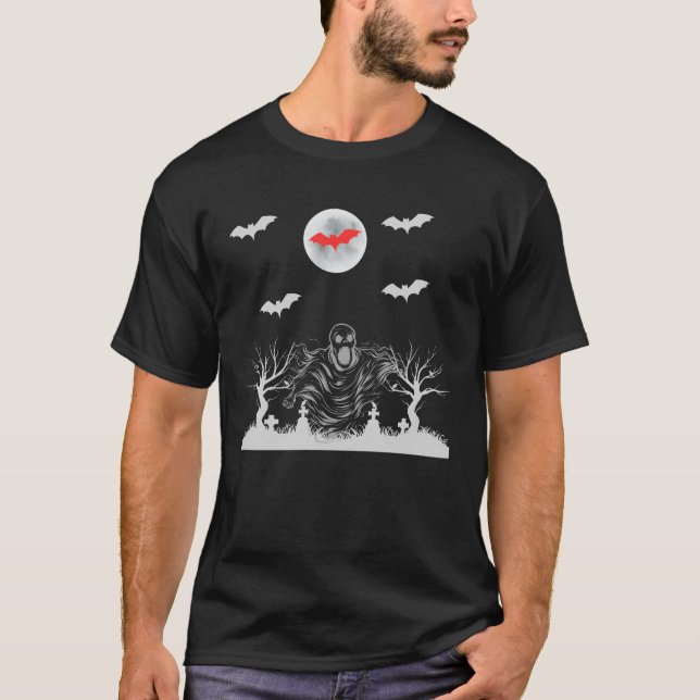 T-SHIRT TEMPS MODERNE MODERNE DE HALLOWEEN (Devant)