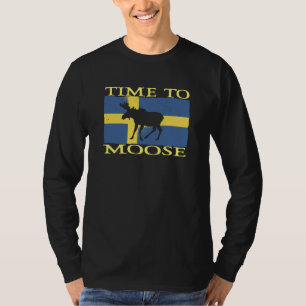 T-shirt Temps pour l'orignal Scandinave Souvenir Drapeau d