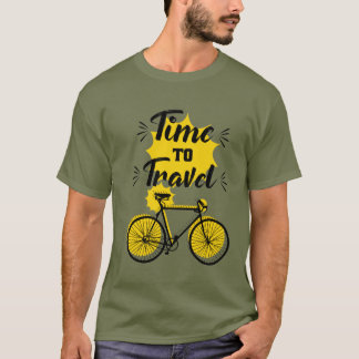 T-shirt temps pour voyager logo vélo