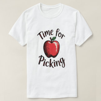T-shirt Temps vintage pour la cueillette d'Apple pour les 