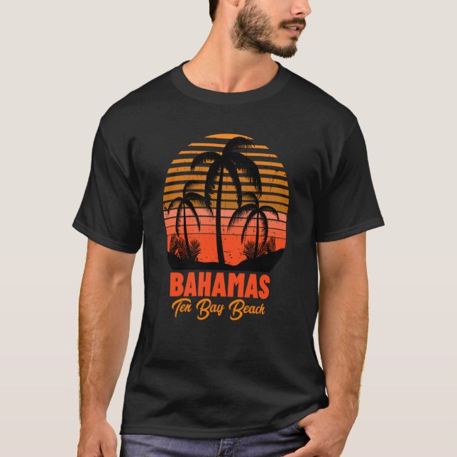 T-shirt Ten Bay Beach Bahamas (Devant)