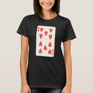 T-shirt Ten Of Hearts Playing Card