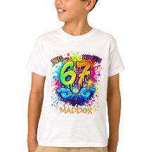 Tendance de fête d'anniversaire Graffiti Six Sept