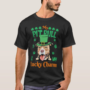 T-shirt Tendance Mon Pitbull Est Mon Porte-Bonheur Irlanda
