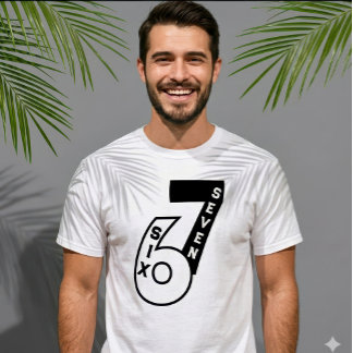 T-shirt Tendance personnalisée 67 texte graphique typograp