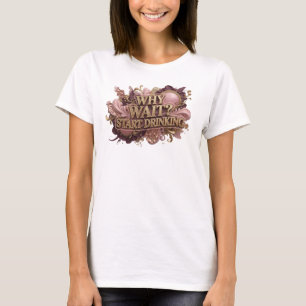 T-shirt Tendance Rouge POURQUOI ATTENDRE COMMENCER