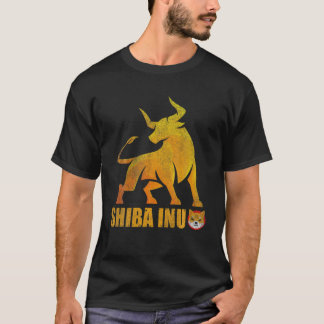T-shirt Tendance taureau Shiba Inu Coin Cryptocurer de jet