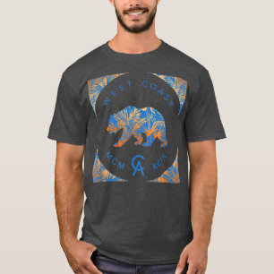 T-shirt Tendance West Coast California Ours modèle floral