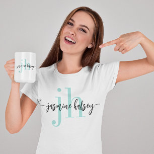 T-shirt Tendances simples Nom et initiales
