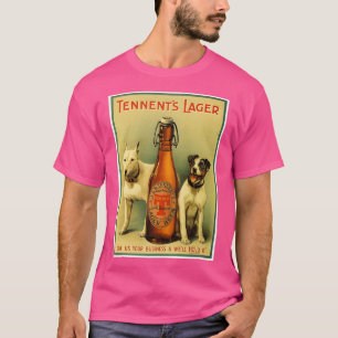 T-shirt Tennents Vintage Lager Bière Publicité Imprimer
