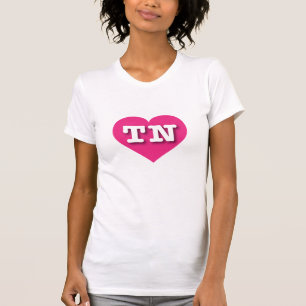 T-shirt Tennessee Hot Pink Heart - J'aime TN