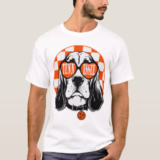 T-shirt Tennessee Hound Orange White Rocky Top TN Dog