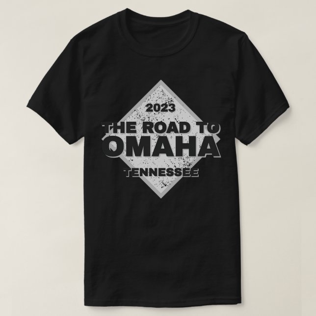 T-shirt Tennessee Road To Omaha College Baseball 2023 (Design devant)