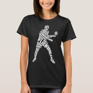 T-shirt Tennis de table Typographie Ping Pong Word Art