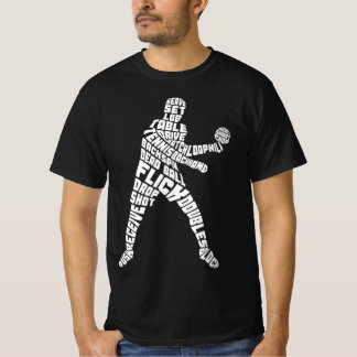 T-shirt Tennis de table Typographie Ping Pong Word Art
