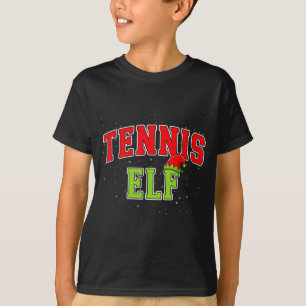 T-shirt Tennis Elf Noël Famille Équipe de Noël