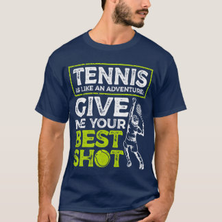 T-shirt Tennis Is Like an Adventure Give Me Sports vintage