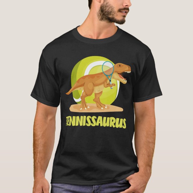 T-shirt Tennis jouant Trex Funny Dino Sport (Devant)