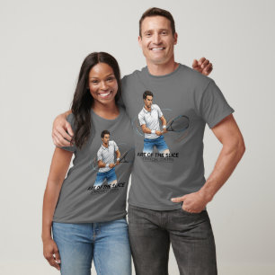 T-shirt Tennis Joueur Stratégique Tranche Artistique Desig