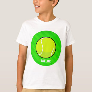 T-shirt Tennis ; Neon Green Stripes