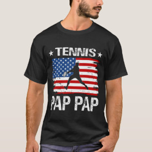 T-shirt Tennis PAP PAP USA Fête des pères Drapeau