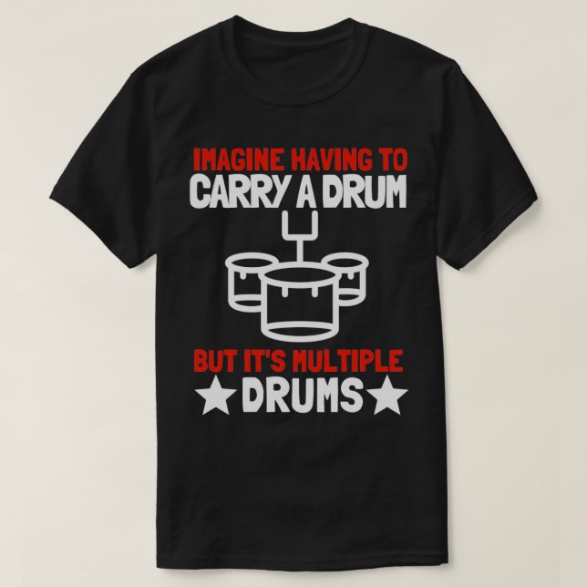 T-shirt Ténor Quad Drums March Band Drummer 6 (Design devant)