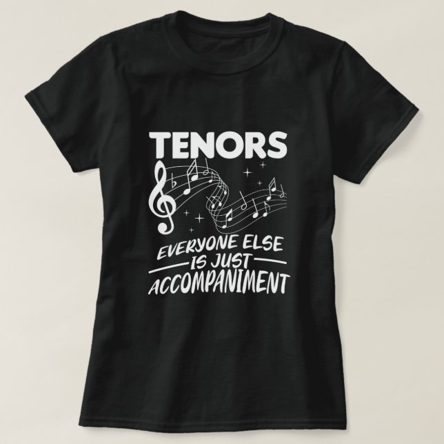 T-shirt Tenors Chorale Chorale Chanteur Tenor Concert Band (Design devant)