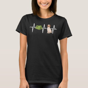 T-shirt Tente Camping Clumber Spaniel Heartbeat Chien