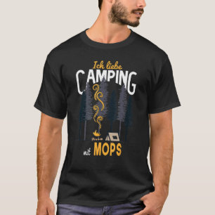 T-shirt Tente de chien de camping Caravane Forêt J'aime ca