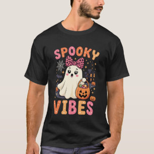 T-shirt Tenue de Halloween Fantôme Boo Mignon Vibes Spooky
