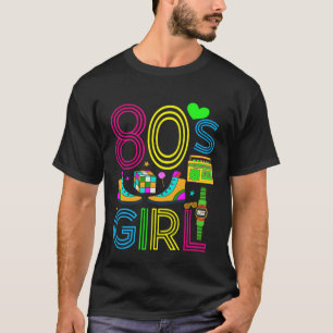 T-shirt Tenue de soirée pour fille des années 80 thème de