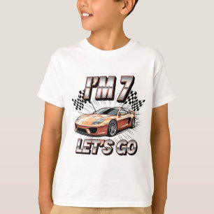 T-shirt Tenue de voiture de course pour garçon de 6 ans –
