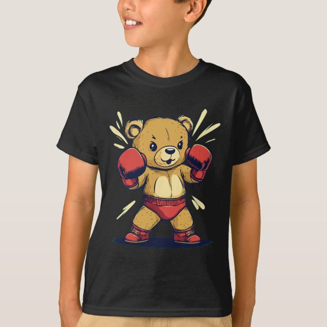 T-shirt Tenue D'Ours Sport Pour Et Gants De Boxe Amateurs (Devant)
