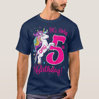 T-shirt Tenues de licorne pour les 5 ans de ma fille