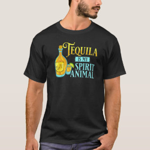 T-shirt Tequila Est Mon Esprit Animal Mexicain Alcool