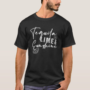 T-shirt Tequila Lime & Sunshine Faire des souvenirs mode V