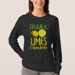 T-shirt Tequila Limes Sunshine Summer Beach Vacances Party