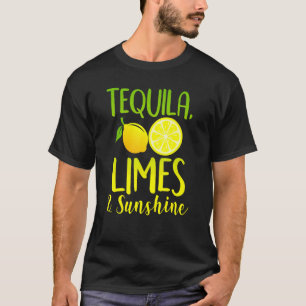 T-shirt Tequila Limes Sunshine Summer Beach Vacances Party