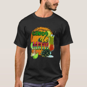 T-shirt Tequila Mexique Cinco De Mayo Cocktail Vin Mexicai