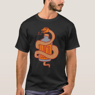 T-shirt Tequila Mezcal Snake Worm Dia De Los Muertos Jour