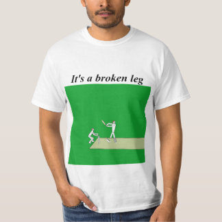 T-shirt terme cricket jambe cassée