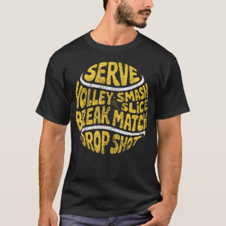 T-shirt Termes de tennis Joueur de tennis jouant au tennis