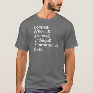T-shirt Termes d'empreintes digitales