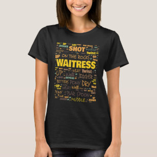 T-shirt Terminologie de la serveuse Termes couramment util