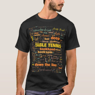 T-shirt Terminologie de tennis de table Termes couramment 