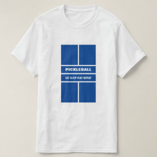 T-shirt terrain de pickleball cool avec une citati
