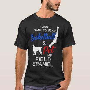 T-shirt Terrain Spaniel Funny Basketball Chien propriétair