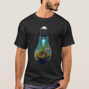 T-shirt Terrarium D'Ampoule Pour Un Militant Du Changement