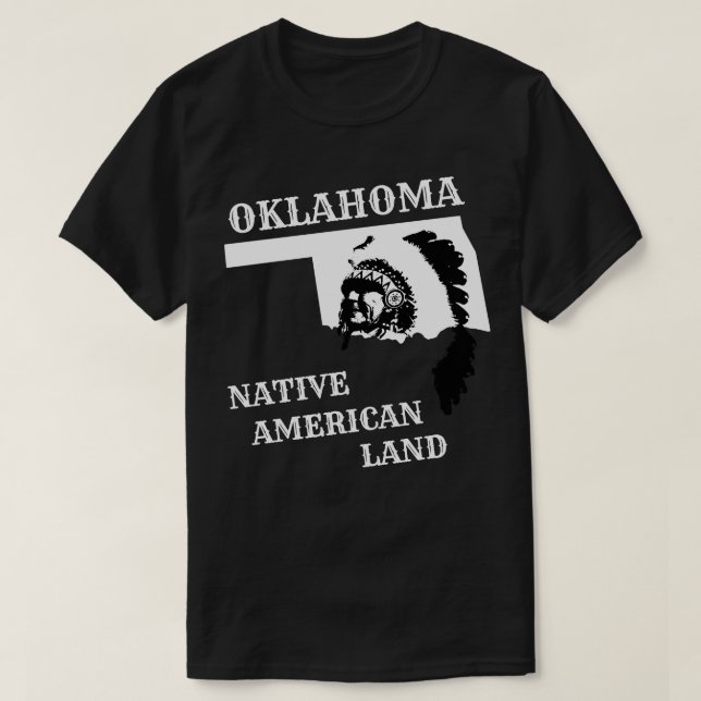 T-shirt Terre amérindienne de l'Oklahoma (Design devant)
