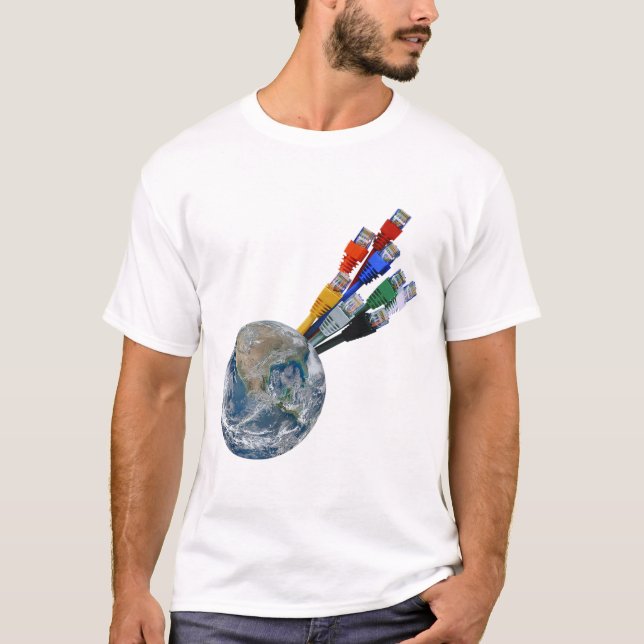 T-shirt Terre connectée au réseau Ethernet (Devant)